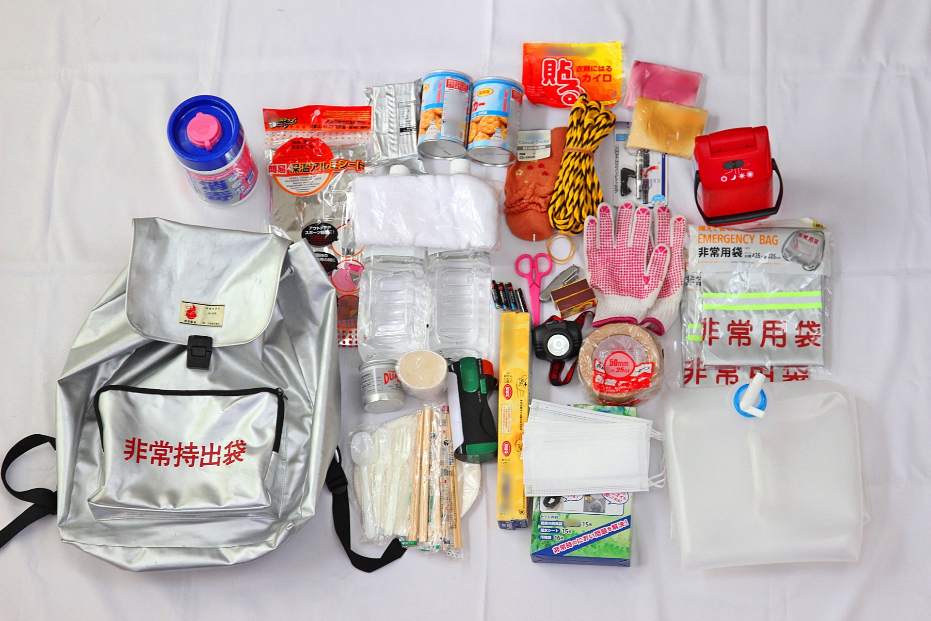 非常持ち出し品とリュック
