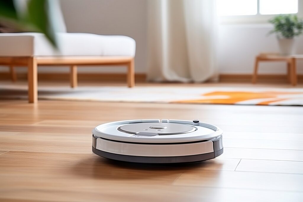 室内のロボット掃除機