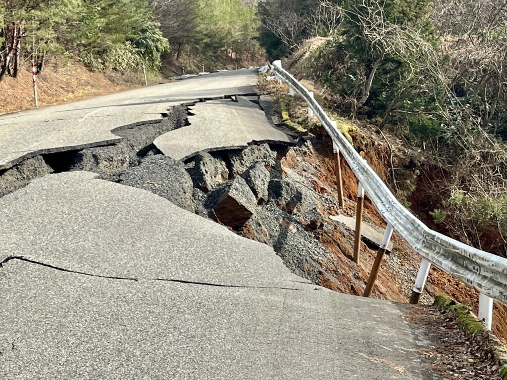 災害の道路