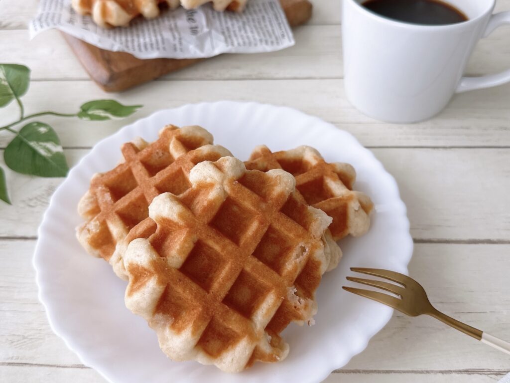 ワッフルとコーヒー